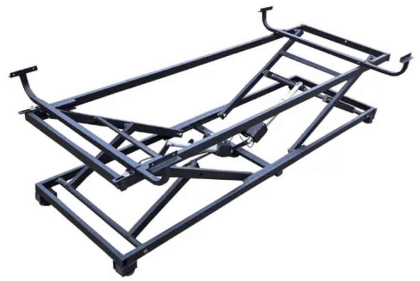 Bed met een elektrische bedlift in een slaapkamer