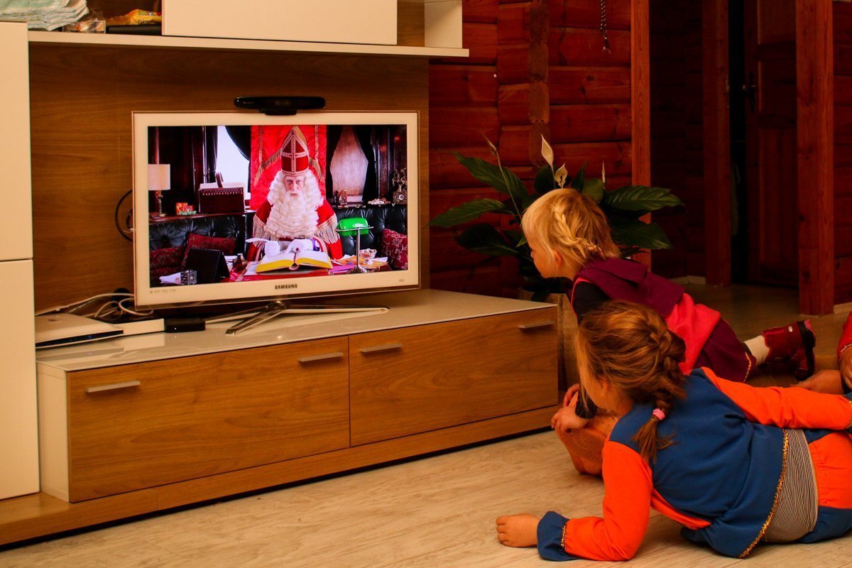 Video van Sint bij ons thuis