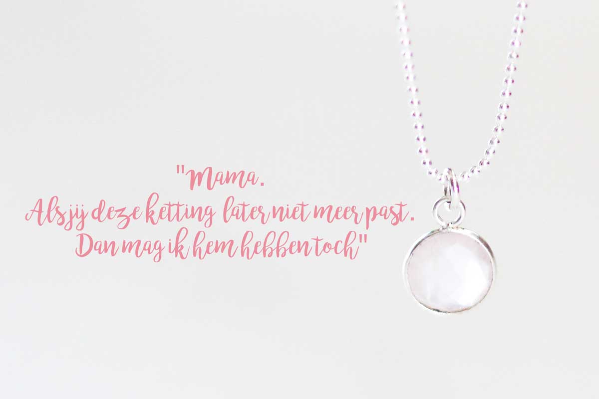 ketting met rozenkwarts Kaya Sieraden Lovethat.nl